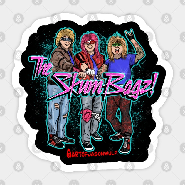 The Skum Bagz Band (Splatter Version) Sticker by Smash Ventura